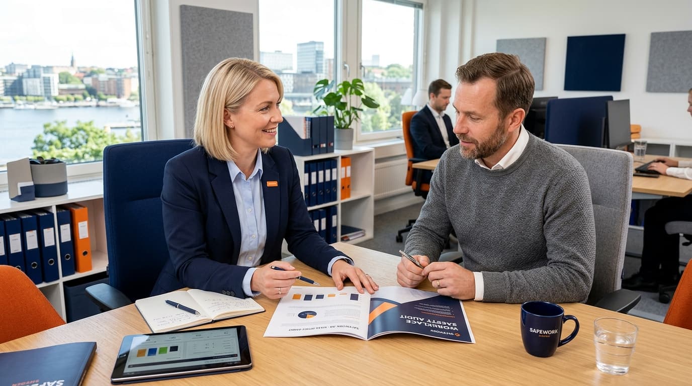 Konsult granskar arbetsmiljödokument